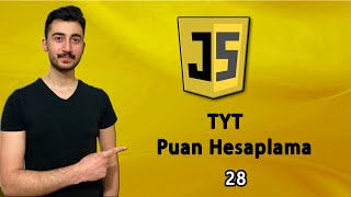 28 TYT Puan Hesaplama  SwitchCase  JAVASCRIPT Dersleri [upl. by Attennaj]