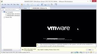 Installing Windows Server 2012 R2 Datacenter as a virtual machine into VMware 120 Pro [upl. by Aika]