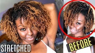 Stretched Fluffy FINGER COILS  Type 4 NATURAL Hair [upl. by Ford837]