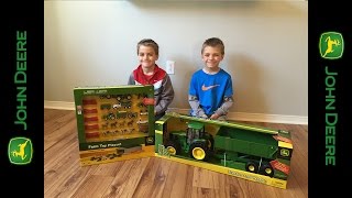 Unboxing  John Deere Tractor and Wagon  Big Farm toy [upl. by Brightman]