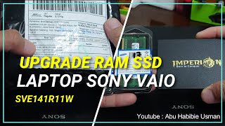 UNBOXING RAM DDR3L 16GB SSD IMPERION 256GB LAPTOP SONY VAIO SVE141R11W [upl. by Eciryt]