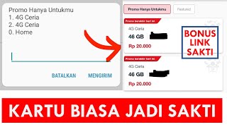 PEMBUKTIAN KE 3  MERUBAH KARTU BIASA MENJADI KARTU SAKTI BERHASIL DAPAT 2 PROMO 4G CERIA TELKOMSEL [upl. by Kcor820]