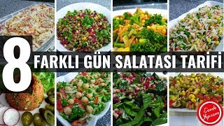 8 Farklı Gün Salatası Tarifleri ve Çeşitleri salata [upl. by Nwahsyar]