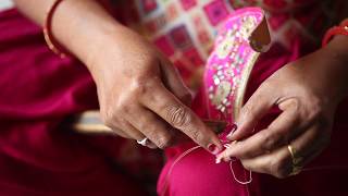 Patiala Jutti  Making the jutti uppers [upl. by Harvison]