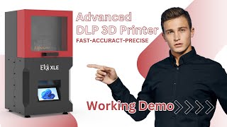 EKA XLE DLP 3D Printer for Engineering Working Demo [upl. by Yspyg945]