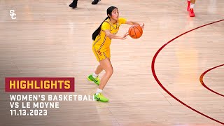 Womens Basketball  USC 93 Le Moyne 42 Highlights 111323 [upl. by Demott353]