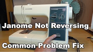 Janome Reverse Not Working  Common Problem Fix  Sewing Machine  Elna Kenmore New Home [upl. by Giamo]