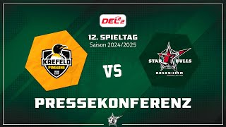 Krefeld Pinuine vs Starbulls Rosenheim  Pressekonferenz [upl. by Gerta]