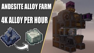 Super Compact Automated Andesite Alloy Farm  Minecraft Create Mod Schematic Download [upl. by Ulane]