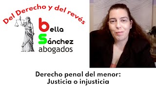 Derecho penal del menor Justicia o injusticia [upl. by Airbmat]