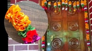 Simple and unique Fabric door hangings  blouse piece Garland  ತೋರಣ [upl. by Retep]