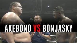 Kickboxing Legend battles 500Pound Sumo Wrestler Remy Bonjasky vs Akebono [upl. by Yennep]