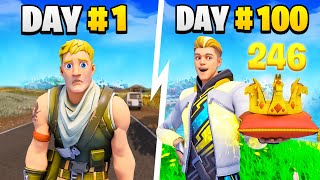 I Played Fortnite for 100 Days [upl. by Euqinahs]