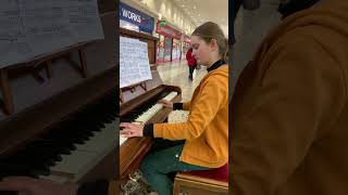 Rush E with a classical twist performed in Morecambe work in progress 😱👍😍 streetperformer piano [upl. by Netsirhc]