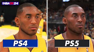 NBA 2K24 PS5 vs PS4 Comparison  Face Graphics amp Gameplay  Next Gen vs Current Gen [upl. by Yole]