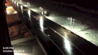 Hurricane Sandy Long beach NY  Lincoln Blvd  102812  102912 [upl. by Adnawahs]