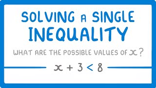 GCSE Maths  Solving Algebraic Inequalities with 1 Inequality Sign Inequalities Part 2 57 [upl. by Ymarej]