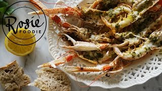 Grilled Langoustines with Garlic amp Parsley Butter  Rosie Foodie [upl. by Nevaed]