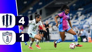 MONTERREY VENCE 4  1 A PACHUCA POR LA LIGA MX FEMENIL  REY DEPORTIVO [upl. by Oibirot]