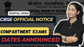 Compartment amp Improvement Exam Date Sheet Released 2024  CBSE Latest update [upl. by Oakman568]