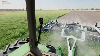 Disking Cover Crops for planting in Oran MO Farming Simulator 22 [upl. by Cacilie451]