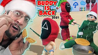 SQUID GAMES Elf on the Shelf Version Dalgona Candy  SAD DOGGY NEWS FV Family 2021 Buddy 2021 [upl. by Ymmor841]