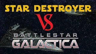 Imperial Star Destroyer II vs the Battlestar Galactica Animated battle [upl. by Eugenie511]