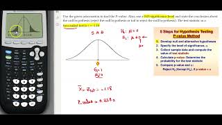 Hypothesis Testing Pvalue Method twotailed using TI84 calculator [upl. by Adnohr731]