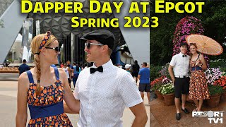 Dapper Day at Epcot Spring 2023  Via Napoli Review Rides amp More Dapper Fun  Walt Disney World [upl. by Eanel]