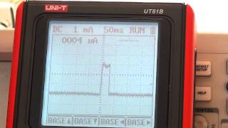 UNIT UT81B Scopemeter showing current [upl. by Yesdnyl439]