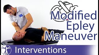 Modified Epley Maneuver  Posterior BPPV Treatment [upl. by Bat]