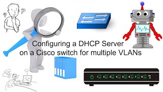 How to configure a DHCP Server for multiple VLANs on a Cisco switch [upl. by Alamaj]