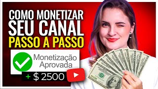 ✔️ PASSO A PASSO Como MONETIZAR o CANAL DO YOUTUBE [upl. by Ayalahs]