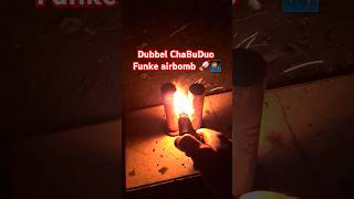 Fyrverkeri dubbel ChaBuDuo airbomb från Funke 🚀🎆 fireworks Fyrverkeri pyro fajerwerki subscribe [upl. by Idnac112]