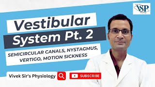 Vestibular system Part 2 Semicircular canals Nystagmus vertigo motion sickness [upl. by Wyndham]