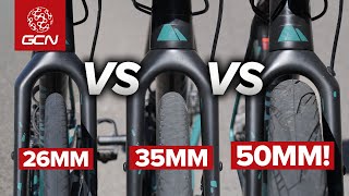 If Wider Road Bike Tyres Are Better Why Not Go SUPER Wide [upl. by Bill408]