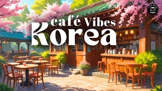 Cherry Blossom🌸Café Korea Vibes ☕ Chilling at a Korean Coffee Shop  Jazz amp Calm Music [upl. by Ajssatsan]