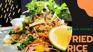 Vegan fried rice  simple easy and quick recipe healthymeal moonratix [upl. by Aimet988]