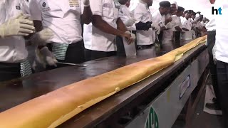 60 Indian chefs try making the worlds largest dosa in Chennai [upl. by Chrisoula]