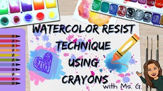 Watercolor Resist with Crayons [upl. by Sloane]