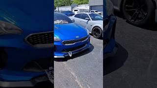 Tuned Kia Stinger v6 Twin Turbo or 392 Widebody Daytona Dodge Charger 64 v8 [upl. by Killam]