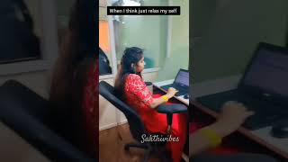 Relaxing On Office Chair 😂 My Brain Remember This funnyshorts officelife chair shortsfeed [upl. by Zobkiw]