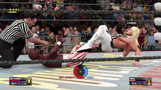 WWE 2K17 Double J Jeff Jarrett vs Virgil [upl. by Rramo]