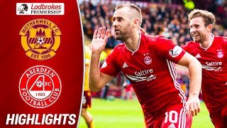 Motherwell 03 Aberdeen  Cosgrove and McGinn Score as Dons find Form  Ladbrokes Premiership [upl. by Nilkcaj]