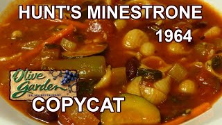 Olive Garden Minestrone Copycat Soup  Using Hunts Minestrone Recipe 1964 [upl. by Adnohsal]