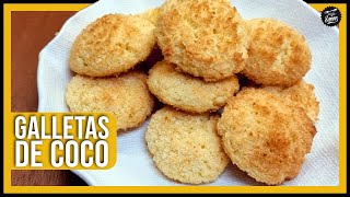 😋 GALLETAS DE COCO rallado 🥥 ¡¡Listas en 15 MINUTOS [upl. by Eixid878]