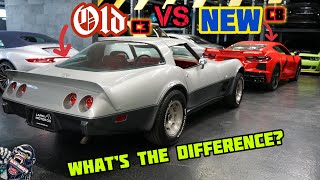 New 2024 C8 Corvette VS Old 1978 C3 Corvette What’s the difference between Old and New Corvettes [upl. by Yetnruoc]