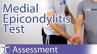 Medial Epicondylitis Test  quotGolfers Elbowquot [upl. by Mert]