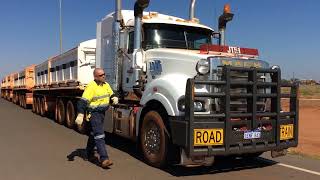 Roadtrains  Quad Roadtrain Prestart Port Hedland [upl. by Enaled]