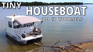 Welder Builds Perfect Tiny Houseboat  DIY Start to Finish [upl. by Aay]